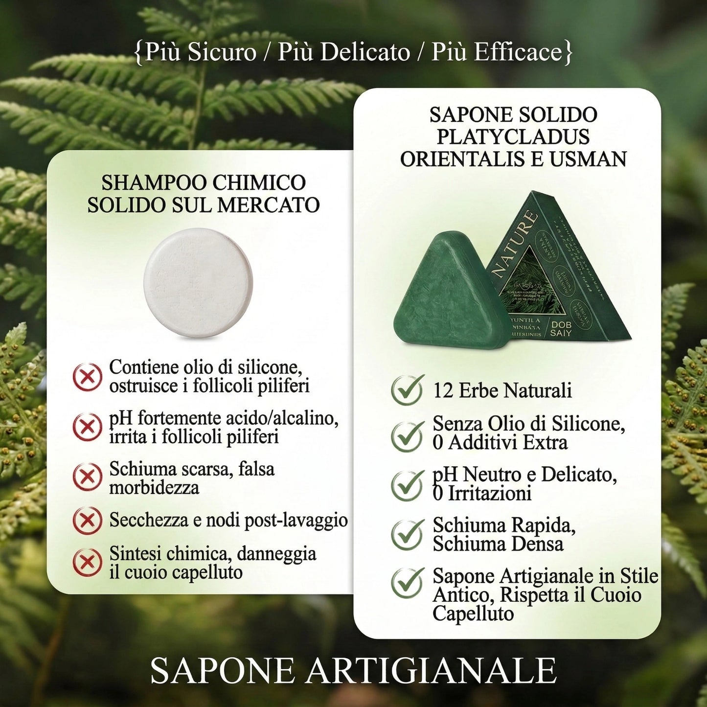 Trattamento Solido Artigianale: Anti-Caduta, Crescita e Anti-Forfora | 100% Naturale